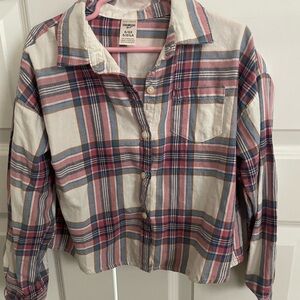 OshKosh B'gosh Kids Plaid Shirt - Pink and Blue
